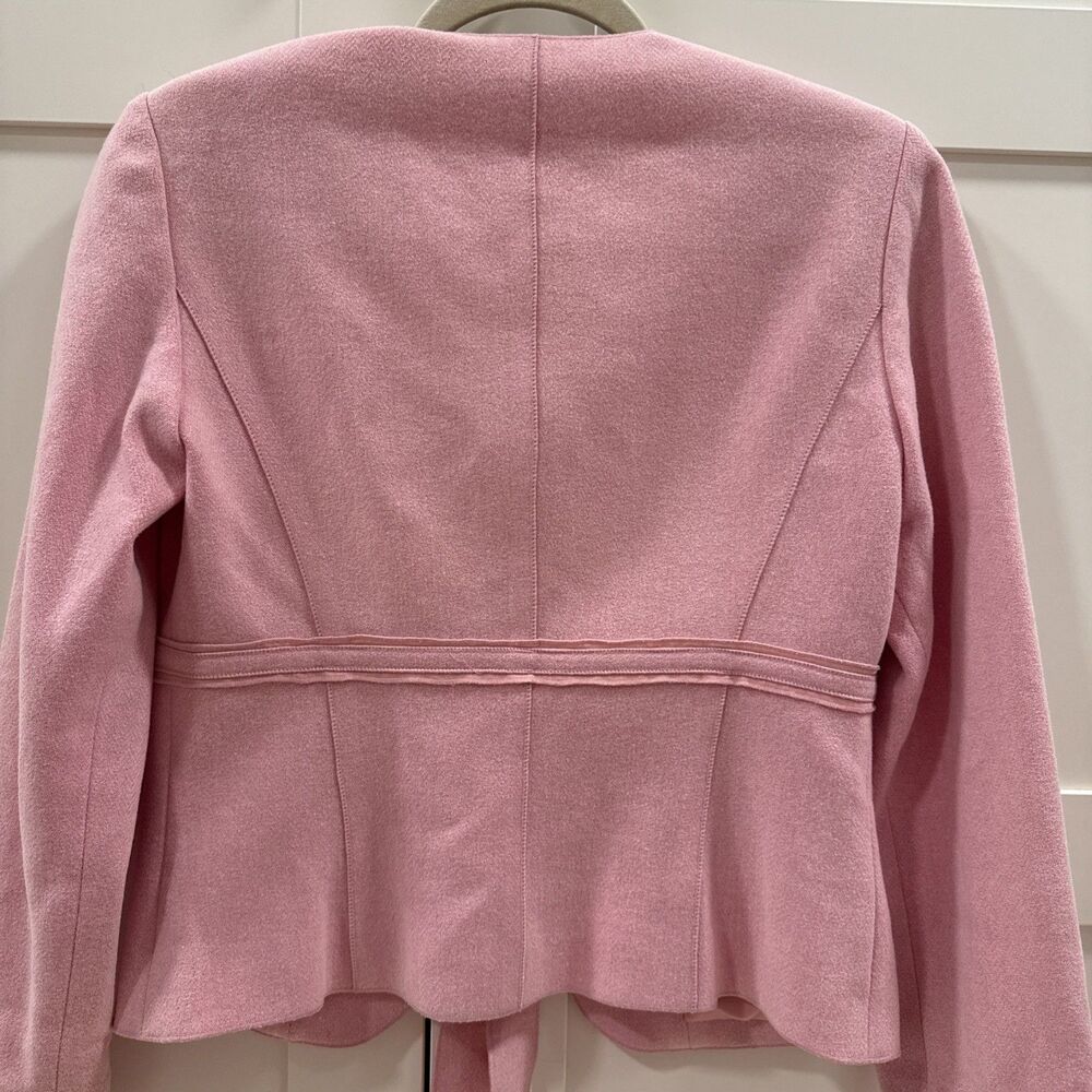 🌸 Pink Tie-Front Etctera Blazer – Size 6 – Feminine Belted Waist, Fully Lined - Picture 8 of 12